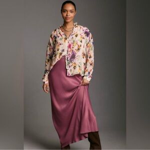 Anthropologie Maeve | The Tavi Buttondown Floral Blouse ~ New without Tag Medium
